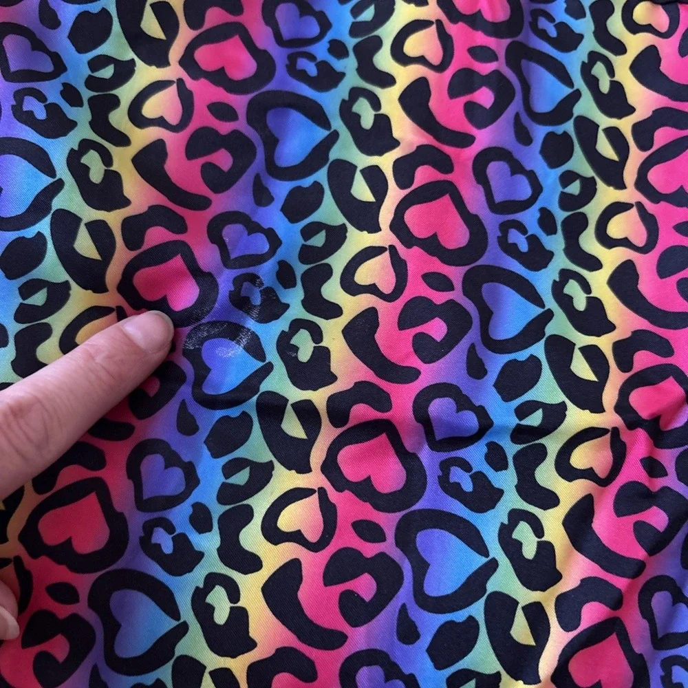 Build-A-Bear‎ Sleeping Bag Hearts Leopard Print Neon 16.25